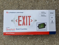 Lithonia LHQM Quantum LED Exit Sign Emergency Light Combo White MVOLT NiCad