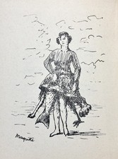 René Magritte, Femme à la Robe, Gravure originale, Signée dans la planche, 1963