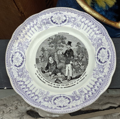 Creil & Montereau Teller Vignette Balivernes Nr. 5 Alt
