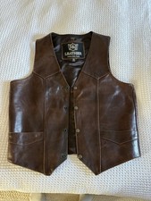 Excellent Condition Real Leather Vest Beautiful Color