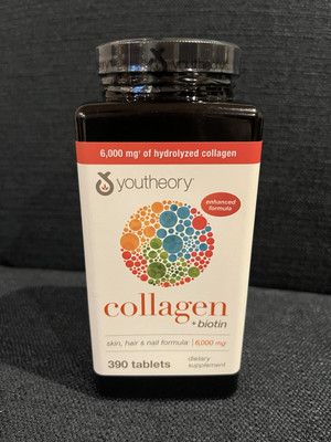 youtheory Collagen Plus Biotin, 390 Tablets (Free Shipping)