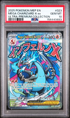 2025 POKEMON MEP EN-ME BLACK STAR PROMO #023 MEGA CHARIZARD X EX PSA 10
