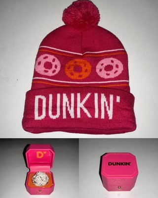 DUNKIN DONUTS - I DOUGH RING BOX - KNIT WINTER HAT NEW