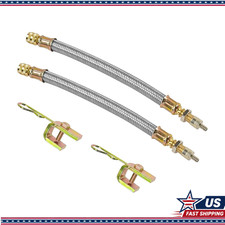 2pcs Stainless Steel Braided Valve Stem Extenders 7180mm Flexible Dual Extensi