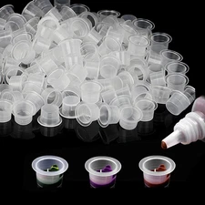 Ink Caps - 1000Pcs Tattoo Cups Disposable Pigment Cups 9MM Small Tattoo Pigment