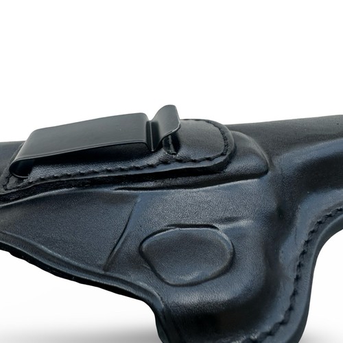 Leather Gun Holster for Luger P08, OWB, Right Left Handed, Black Brown Color - Picture 17 of 36