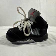 Nike Air Jordan 5 Retro OG TD Black Metallic Reimagined Toddler Shoes US 5C