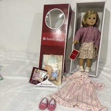 American Girl Kit Kittredge Doll 18  Meet Outfit Barrette Pjs Box Lot