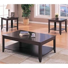 Brooks 3-piece Rectangular Coffee Table Set Cappuccino