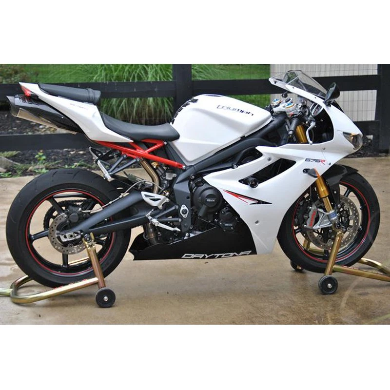 Silenciador de carbono 51 mm tubo de escape para motocicleta Triumph Daytona 675R 2006-2012 Foto 2 de 4