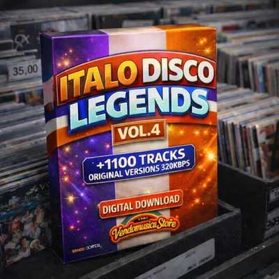 ITALO DISCO LEGENDS VOL.4  + 1100 TRACKS MP3 HQ (320Kbps) - Lista Brani Completa - Bild 1 von 4