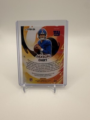 Panini 2025 Donruss Optic Jaxson Dart Rookie First Year Fresh #FYFBH-JDA Giants