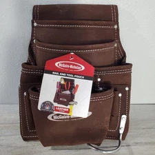 McGuire Nicholas 11 In Nail And Tool Pouch Leather Suede Size Medium Hammer Hook
