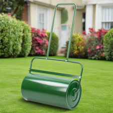 GARDEN LAWN ROLLER LARGE HEAVY DUTY 48 LITRE BARREL OUTDOOR GRASS SEED SAND FILL