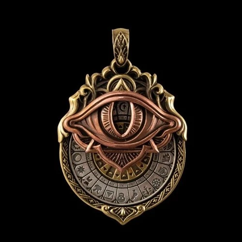 Tarot Vision Pendant - All-Seeing Eye Necklace, Tarot Card Symbol Pendant - Picture 13 of 14