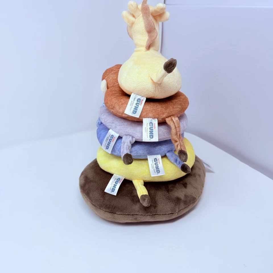 Gund Baby Playful Pals Stuffed Stacker Rings Plush Interactive Jungle Toy - Image 3 of 4