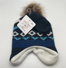 Addie Tate Blue Beanie And Mittens Set Infants Size 9-18 Months New With Tags