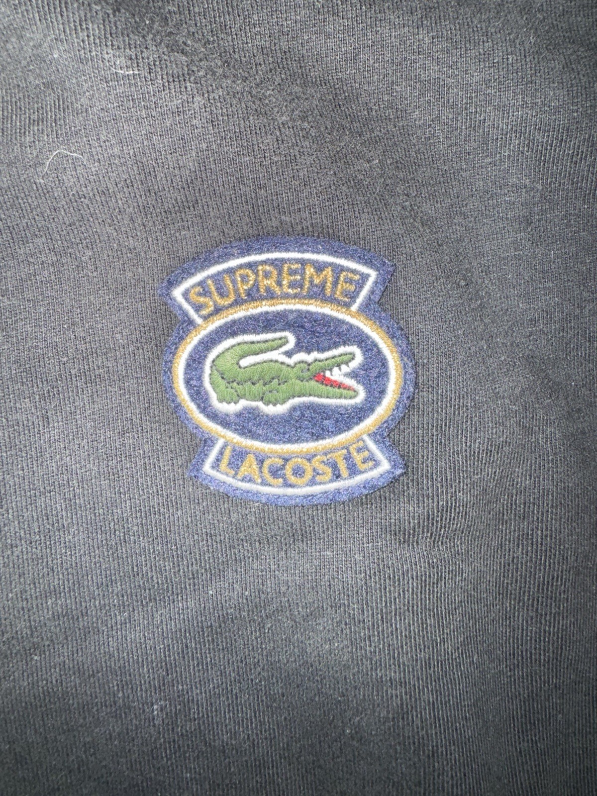 Supreme X Lacoste Men’s Hoodie| Black Size Medium Used image 5