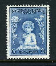 NEWFOUNDLAND Scott 192 - USED - 6¢ Dull Blue Princess Elizabeth (.015)
