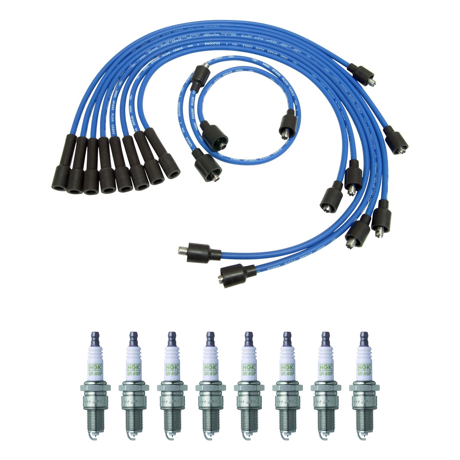 NGK 7mm Wire Set 8 Platinum Spark Plug Kit For Cordoba D250 Gran Fury Volare V8