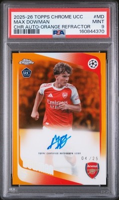 2025-26 Topps Chrome Premier League - Autographs Max Dowman #CA-MD 