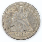 1853 Liberty Seated Quarter Arrows & Rays VG Silver 25c