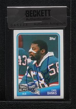 BAS 1988 Topps Carl Banks #282 Seal of Authenticity Auto 3c7