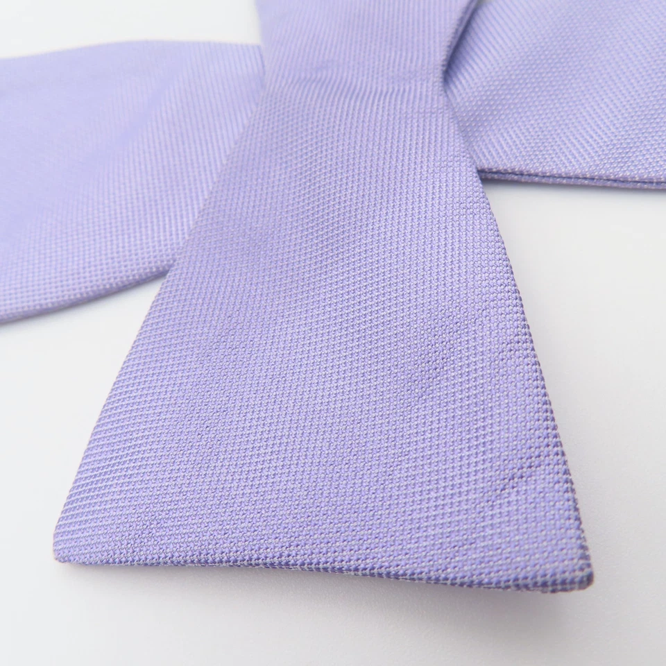 Ben Sherman Bow Tie Purple Solid 2.0" Wide Self Tie Silk Polyester - Image 2 of 4