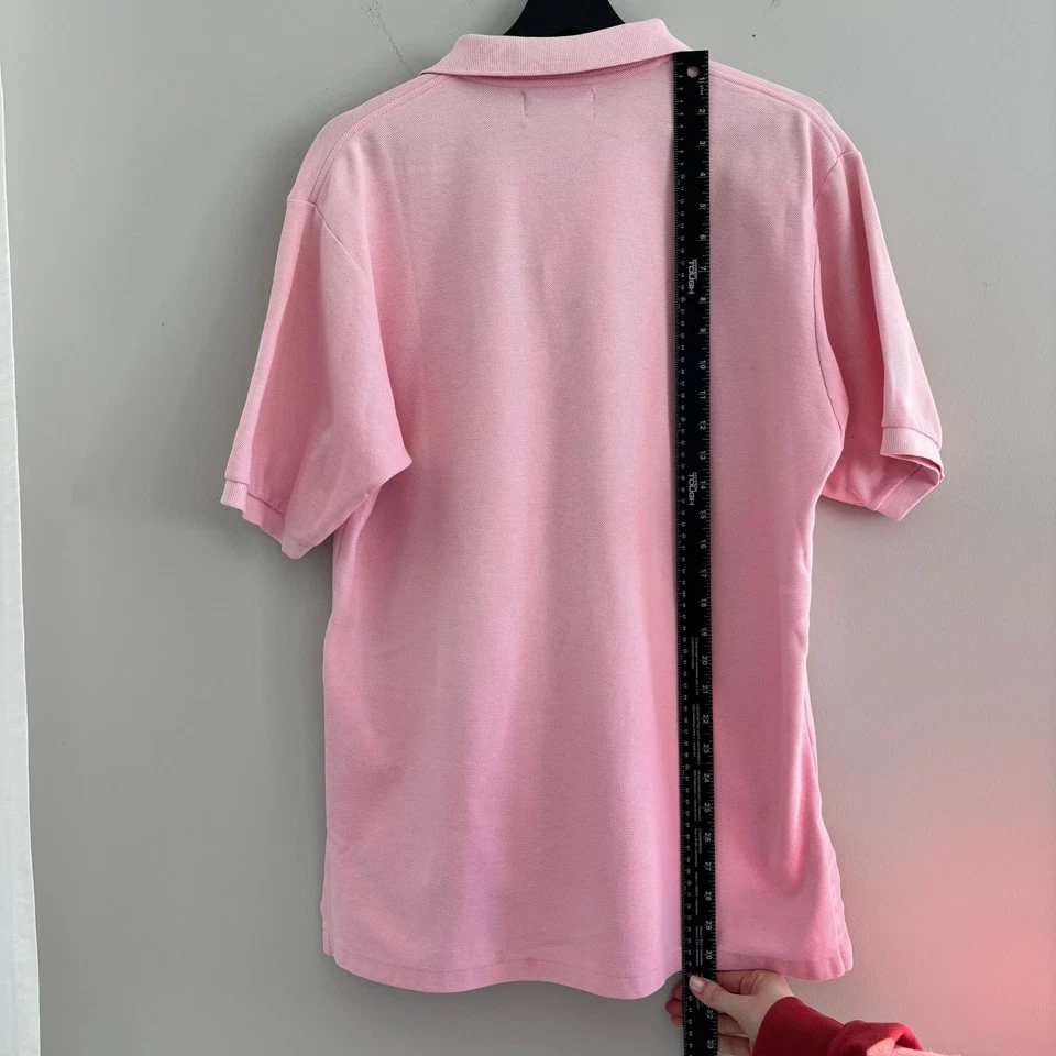 Ruff Hewn Mens Polo Size Medium Pink Vintage Short Sleeve 100% Cotton USA - Image 2 of 4