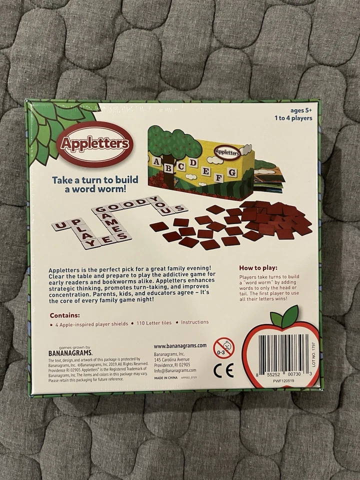 Bananagrams "Appletters" Build a Word Worm Game for 1-4 Kids Ages 5+ - NEW! - Image 2 of 2