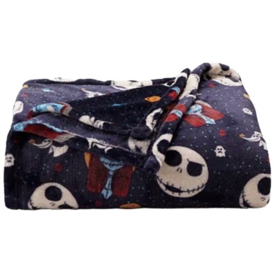 Big One Oversized Throw Blanket Plush Nightmare Before Christmas Halloween 5'x6'