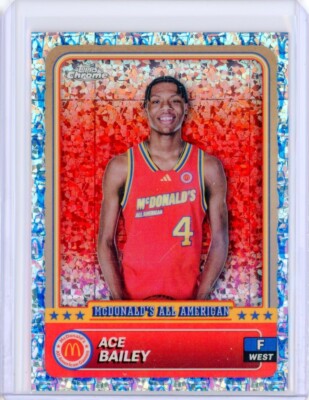 2024 Topps McDonald's Chrome ACE BAILEY Rutgers Rookie RC McFlurry Refractor