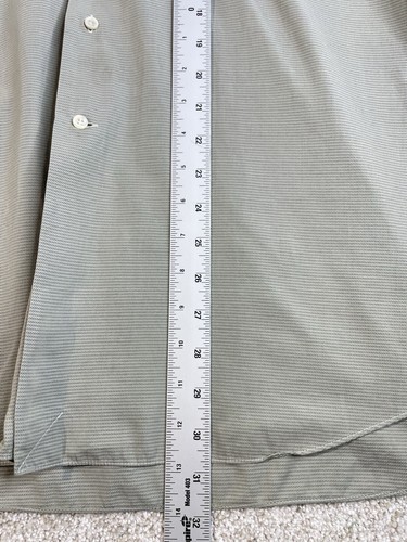 Camisa de vestir Ermenegildo Zegna para hombre 42 16,5 gris a rayas diagonales - Imagen 5 de 7