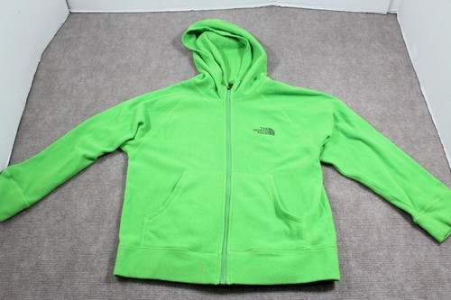 The North Face BOY'S Fleece Bright Green Hoodie Kid's Size SP 7/8 Pocketed - Picture 6 of 19