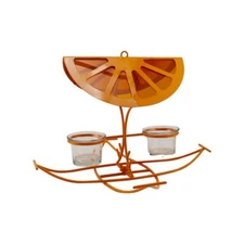 Woodlink 25019 Orange Slice Roof Metal 4-Ports Oriole Bird Fruit and Nut Feeder