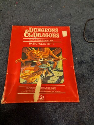 Dungeons and Dragons Set 1 Basic Rules TSR Red Box Set Mentzer Gygax D&D BECMI