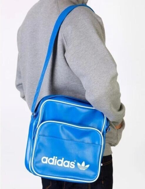Adidas Originals Unisex Messenger Bag Blue Trefoil Logo Airliner