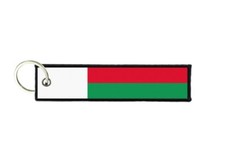 Keychain key ring tags fabric motorcycles car biker cute flag madagascar