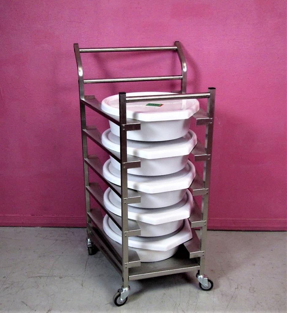 Healthmark SST Flexible Endoscope Transport Cart Trolley w/ 5 Soaker