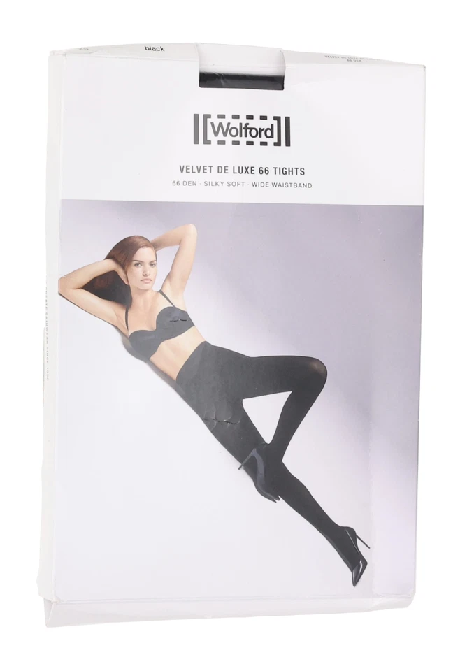 Medias Wolford L124805 Dark Night Velvet De Luxe 66 grises para mujer talla XS Foto 2 de 4