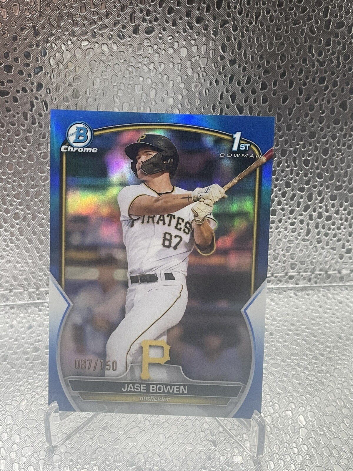 2023 Bowman Chrome Jase Bowen 1st True Blue Refractor /150 Pirates BCP-146