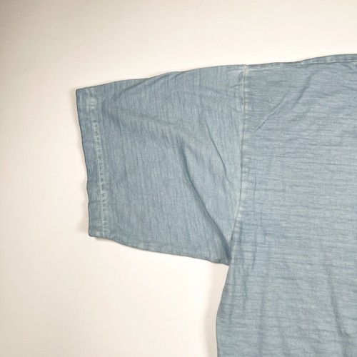 Vintage Bahrain Tourist Dyed Blue T-shirt Large Souvenir Camel Palm Tree Foxbat - Picture 7 of 8
