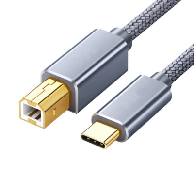 3FT/5FT/10FT USB B to USB C Printer Cable Type C Cord for Digital Piano MIDI