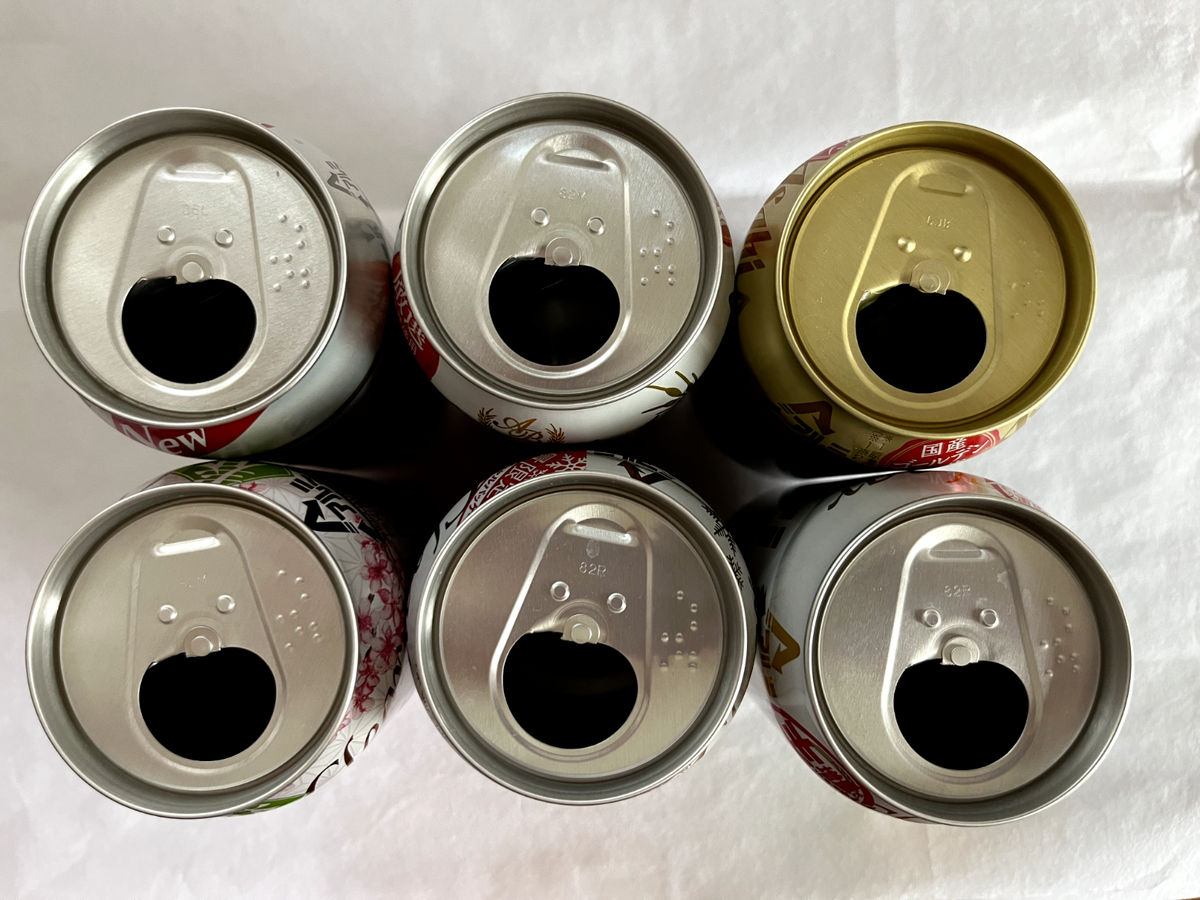 あさひょんさま専用 Japan ASAHI BEER 350ml.x6 Empty Can Clear Asahi