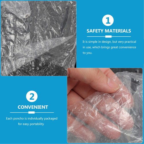 10 Pcs Imperméable En Plastique vendre Ponchos De Pluie Pour Adultes Manquer Femme