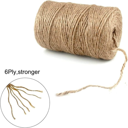 Jute Twine Heavy Duty 6Ply Natural Thick Garden Twine Packing String Rope for.. - Picture 3 of 12