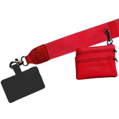NEW SAVE THE GIRLS RED POUCH CROSS BODY CLIP GO