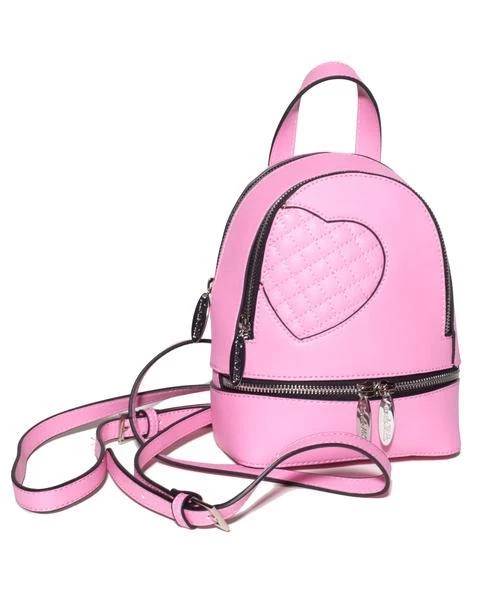 Mochila Rockera Lux de Ville Mini Sweetheart Rosa Mate Emo Punk SBP777PM Foto 2 de 3