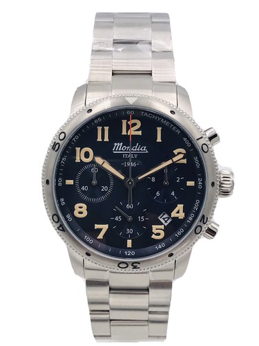 Orologio Mondia Militare Crono 1946 Mi763BLA/312 Acciaio Scontatissimo  Nuovo | eBay