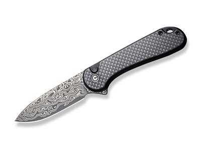 CIVIVI Button Lock Elementum II CF Damascus Taschenmesser Damast C18062PB-DS1